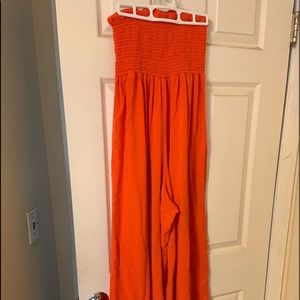 Miss Tina by Tina Knowles Orange Jumpsuit Size 10